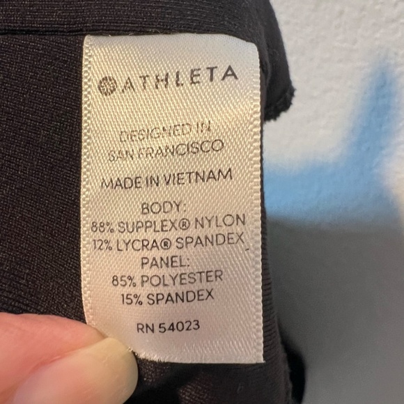 Athleta Womens Mid Rise Flat Iron Tux Leggings Black Moto Zip Pockets Stretch XS - Picture 11 of 11